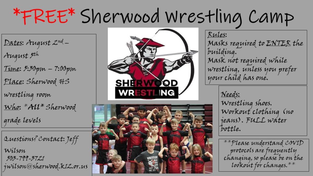 Summer Wrestling Camp Sherwood Wrestling